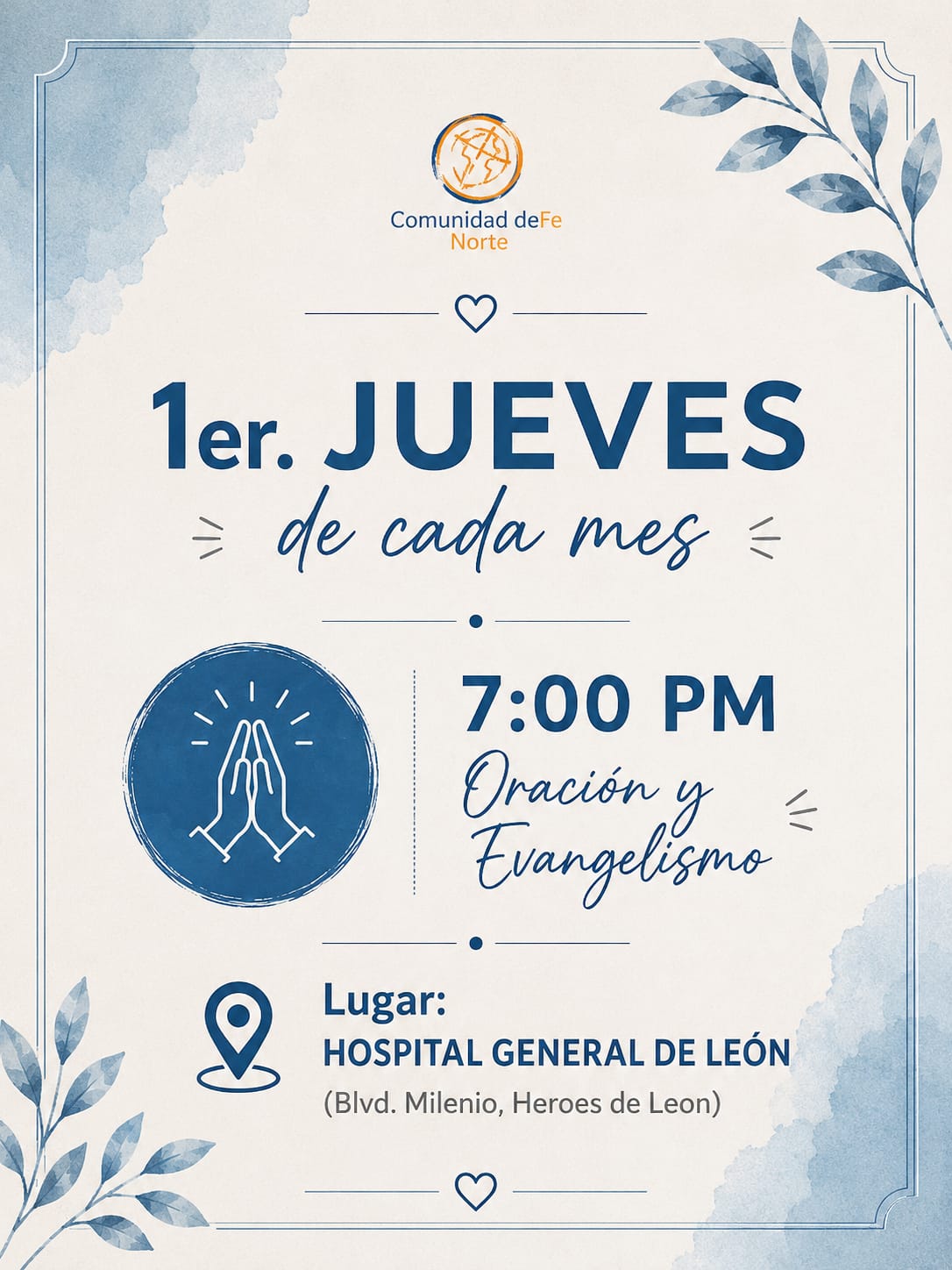 Anuncio: Oración y evangelismo